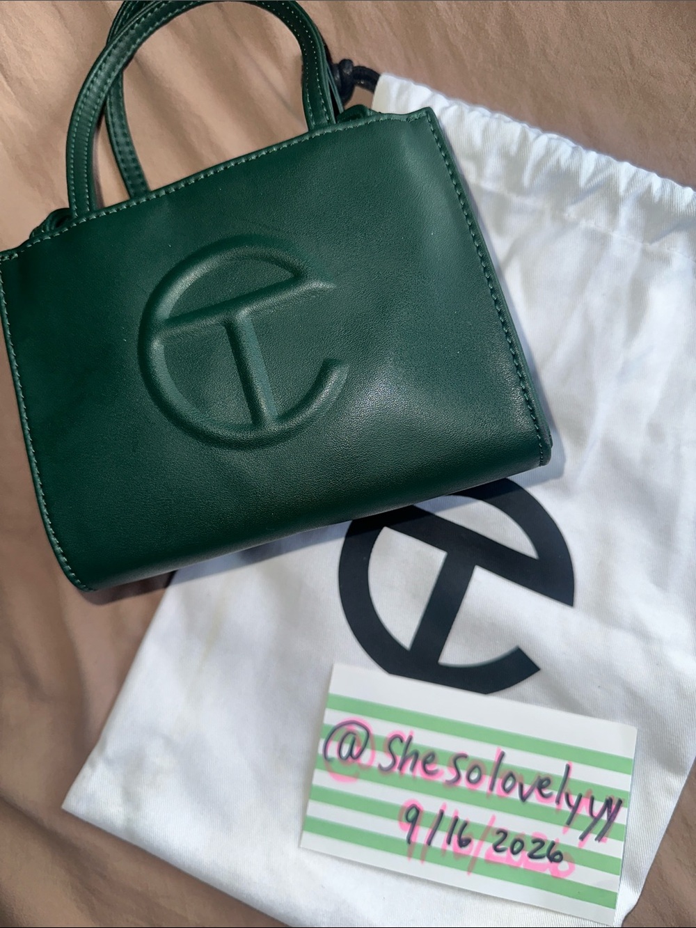 Telfar Small Shopping Bag in Dark olive-green